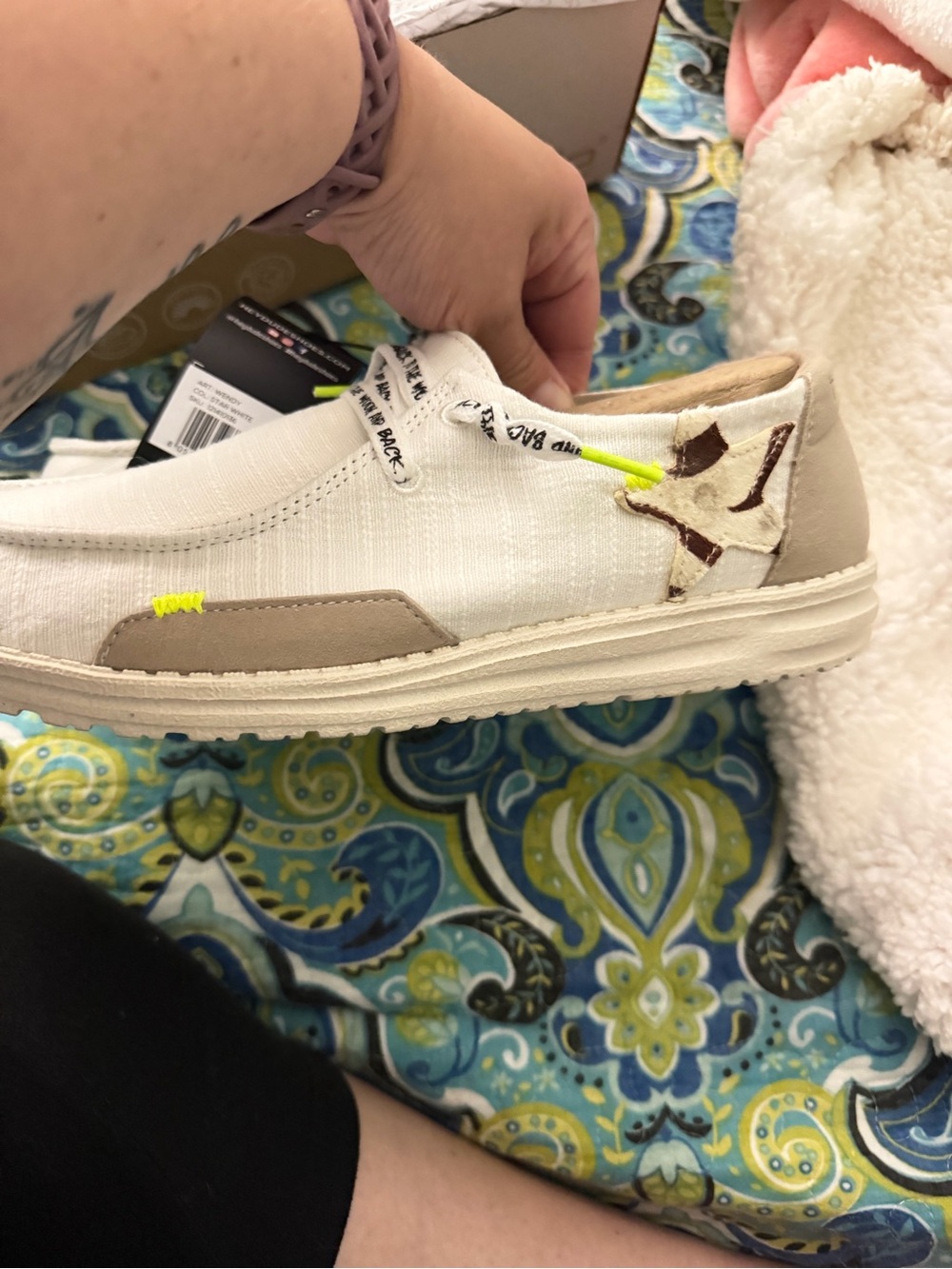 Brand New Hey Dude Wendy Star White Shoes - Picture 5 of 6